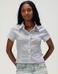 DICKIES Pinstripe Womens Button Up Shirt image number 1
