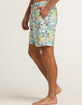BLUE CROWN Paradise Daisies Mens 7" Swim Shorts image number 6