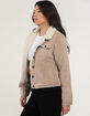 ASHLEY Womens Sherpa Lined Corduroy Trucker Jacket image number 6