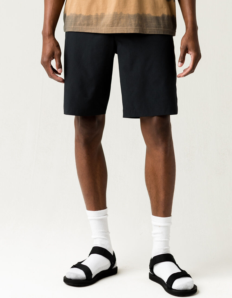 RSQ Mid Length Mens Charcoal Hybrid Shorts image number 0