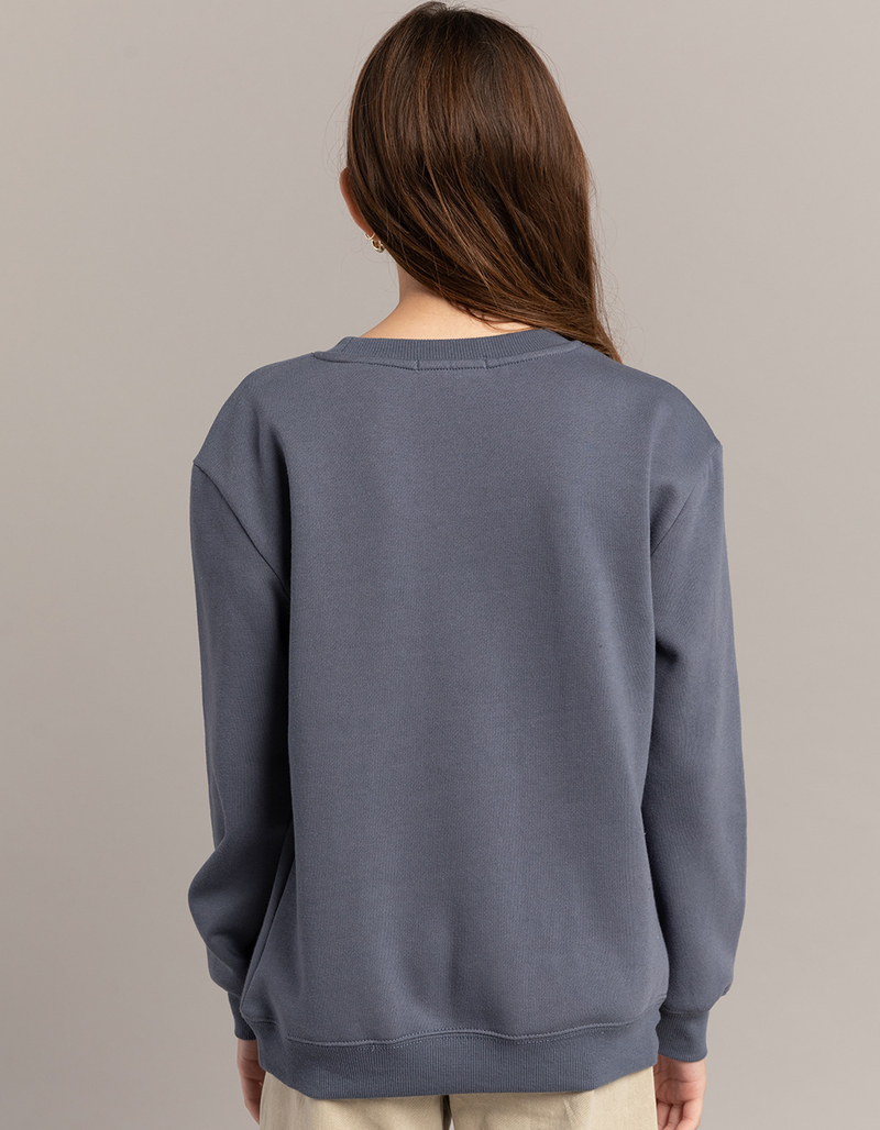 FULL TILT Aspen Girls Embroidered Crewneck Sweatshirt image number 3