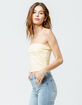 FULL TILT Essentials Light Yellow Womens Tube Top image number 2