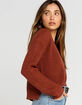 FULL TILT V Neck Womens Rust Sweater image number 2