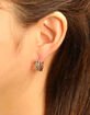 DO EVERYTHING IN LOVE 14K Gold Dipped Textured Hoop Huggie Earrings image number 1