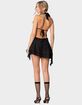EDIKTED Shredded Backless Halter Mini Dress image number 4