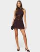 EDIKTED Lizette Sheer Lacey Chiffon Mini Dress image number 4