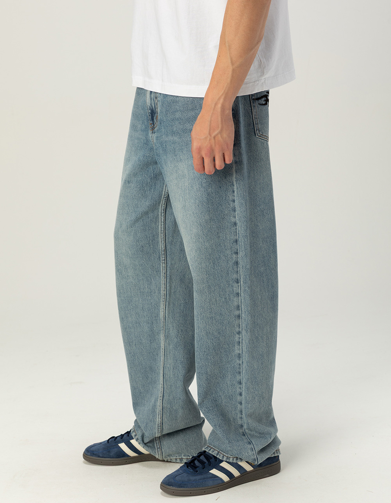 RSQ Mens Baggy Embroidered Jeans image number 3