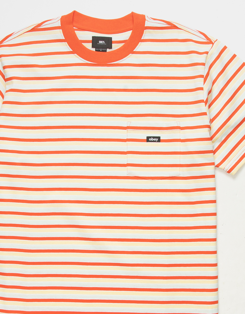 OBEY River Stripe Mens Pocket Tee image number 1
