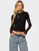 EDIKTED Layered Lace Sleeve Tee image number 1
