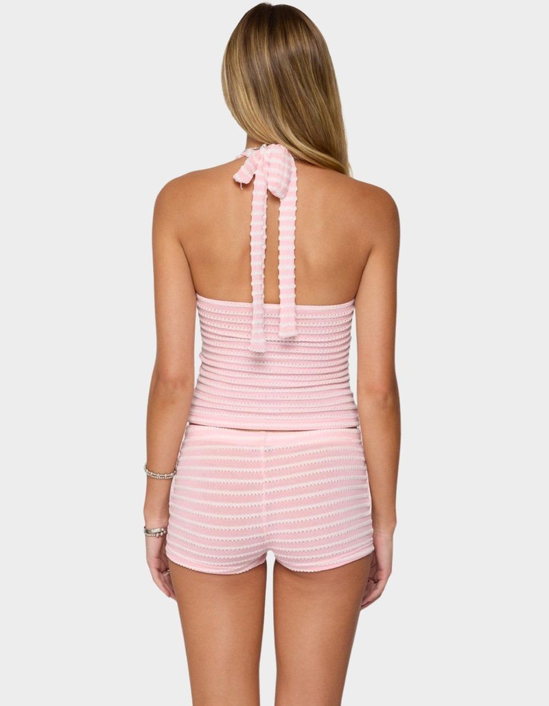 EDIKTED Lovina Textured Striped Halter Top image number 1