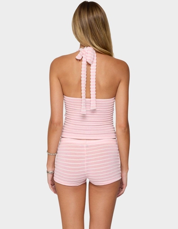 EDIKTED Lovina Textured Striped Halter Top Alternative Image