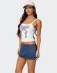 EDIKTED Harpa Gingham Bow Tank Top image number 3