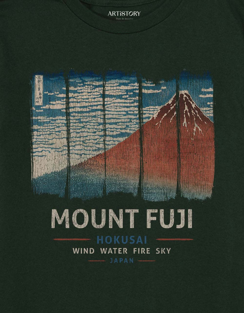 JAPAN Mount Fuji Distressed Panels Unisex Kids Tee image number 1
