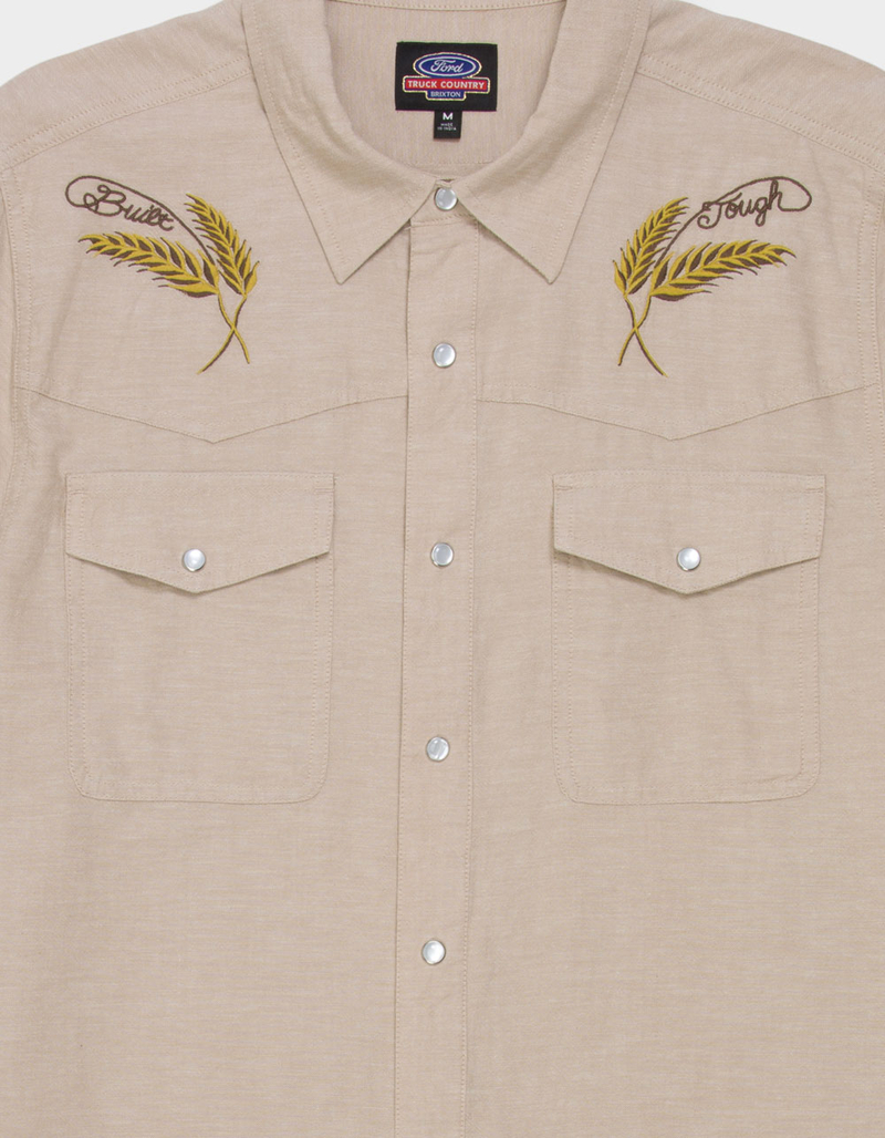 BRIXTON x Ford Mens Western Snap Front Shirt image number 1
