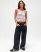 DICKIES Stripe Rib Knit Womens Tank Top image number 2