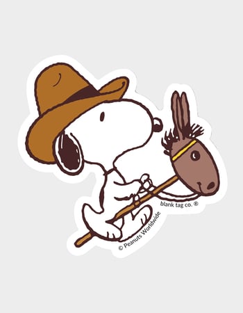 BLANK TAG CO. x Peanuts Snoopy With A Hobby Horse Sticker Primary Image