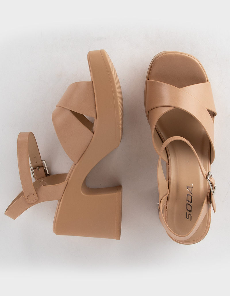 SODA Touch Womens Platform Heel Sandals image number 4