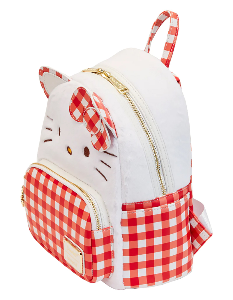 LOUNGEFLY Hello Kitty Gingham Mini Backpack image number 1