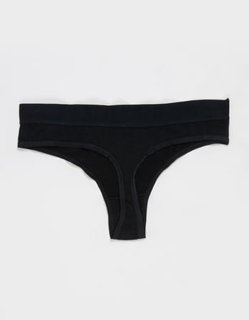 FULL TILT Cotton Sport Waistband Thong Alternative Image