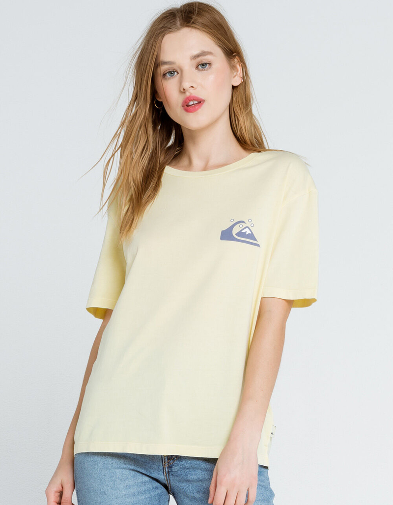 QUIKSILVER Standard Organic Womens Light Yellow Tee image number 1