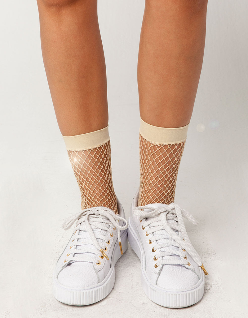 FULL TILT 2 Pack Lurex Fishnet Socks image number 2