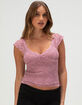 FULL TILT Womens Lace Top image number 5