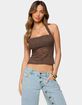 EDIKTED Zolah Lace Straight Neck Halter Top image number 2