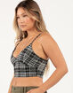 RSQ Womens Plaid Corset Cami image number 7