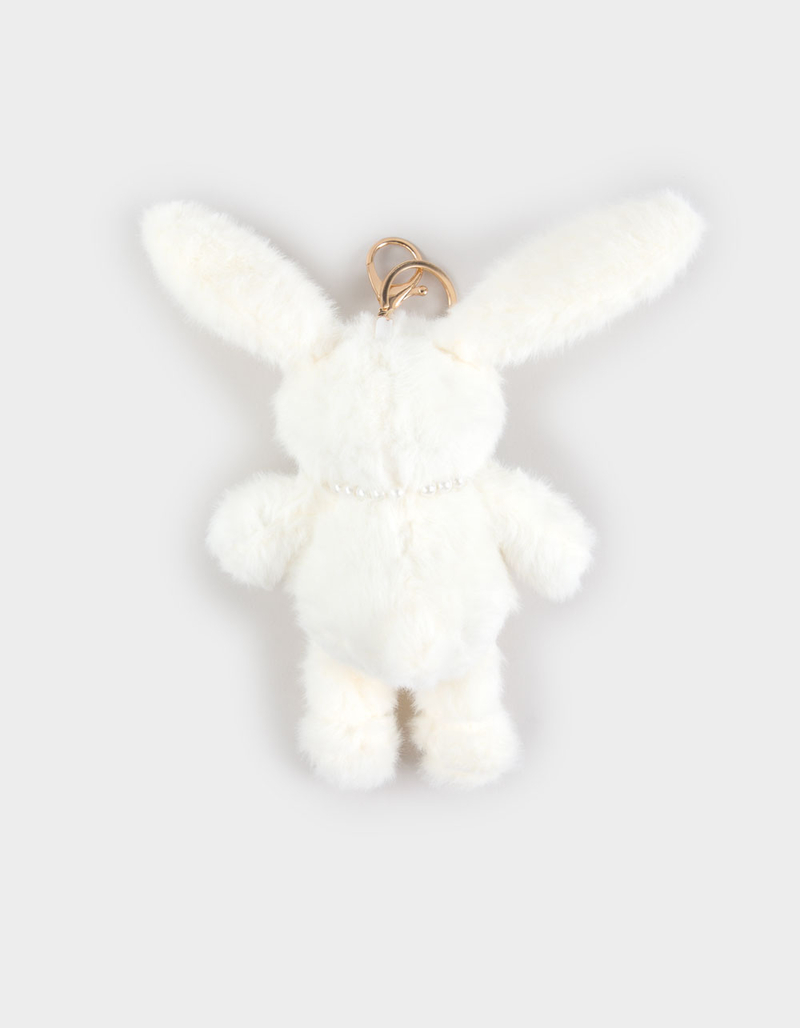 FULL TILT Bunny With Pearls Plush Bag Charm image number 1