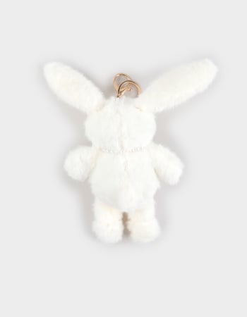 FULL TILT Bunny With Pearls Plush Bag Charm Alternative Image