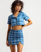 FULL TILT Plaid Slit Skirt image number 1
