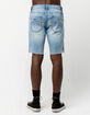 RSQ London Skinny Mens Ripped Denim Shorts image number 4