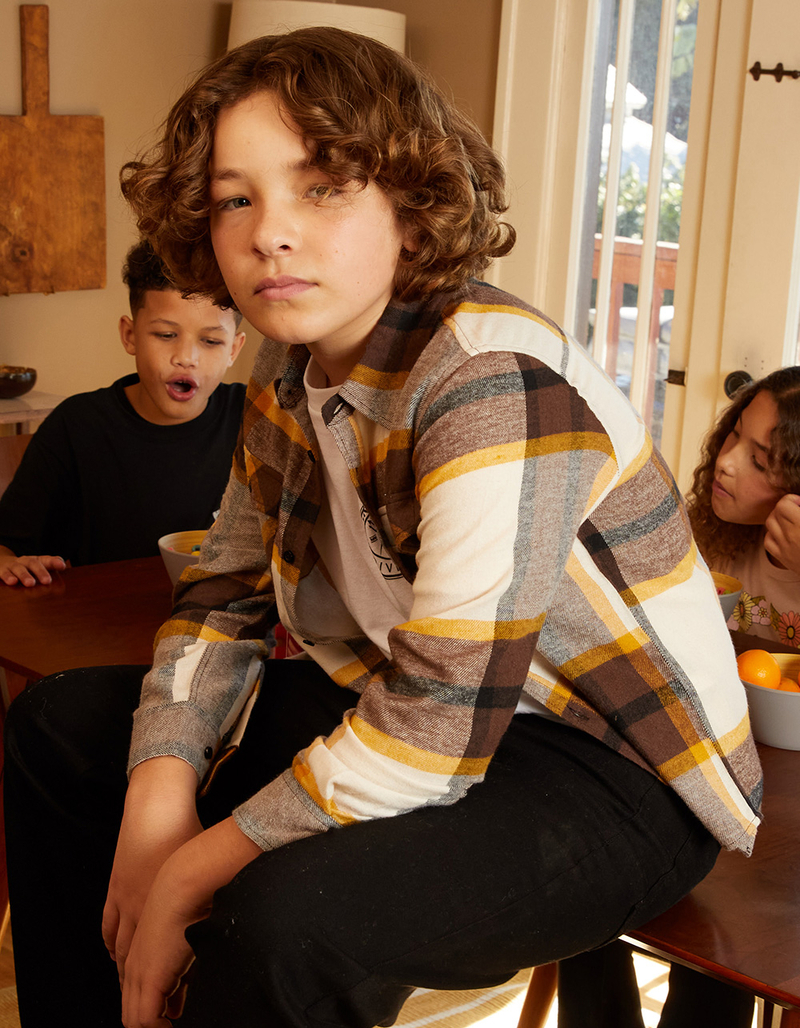 RSQ Boys Plaid Flannel image number 0