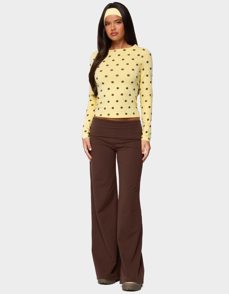 EDIKTED Wide Leg Fold Over Pants image number 4