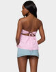 EDIKTED Maddie Strapless Striped Babydoll Top image number 3