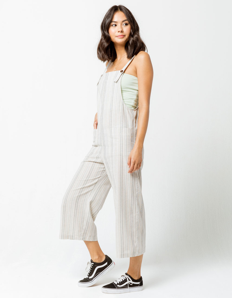 SKY AND SPARROW Stripe Womens Overalls image number 1