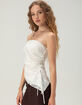 FULL TILT Womens Lace Long Cinch Tube Top image number 3