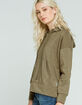 FREE PEOPLE Work It Out Womens Army Hoodie image number 2