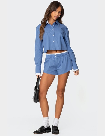 EDIKTED Danette Oversized Button Up Shirt Alternative Image