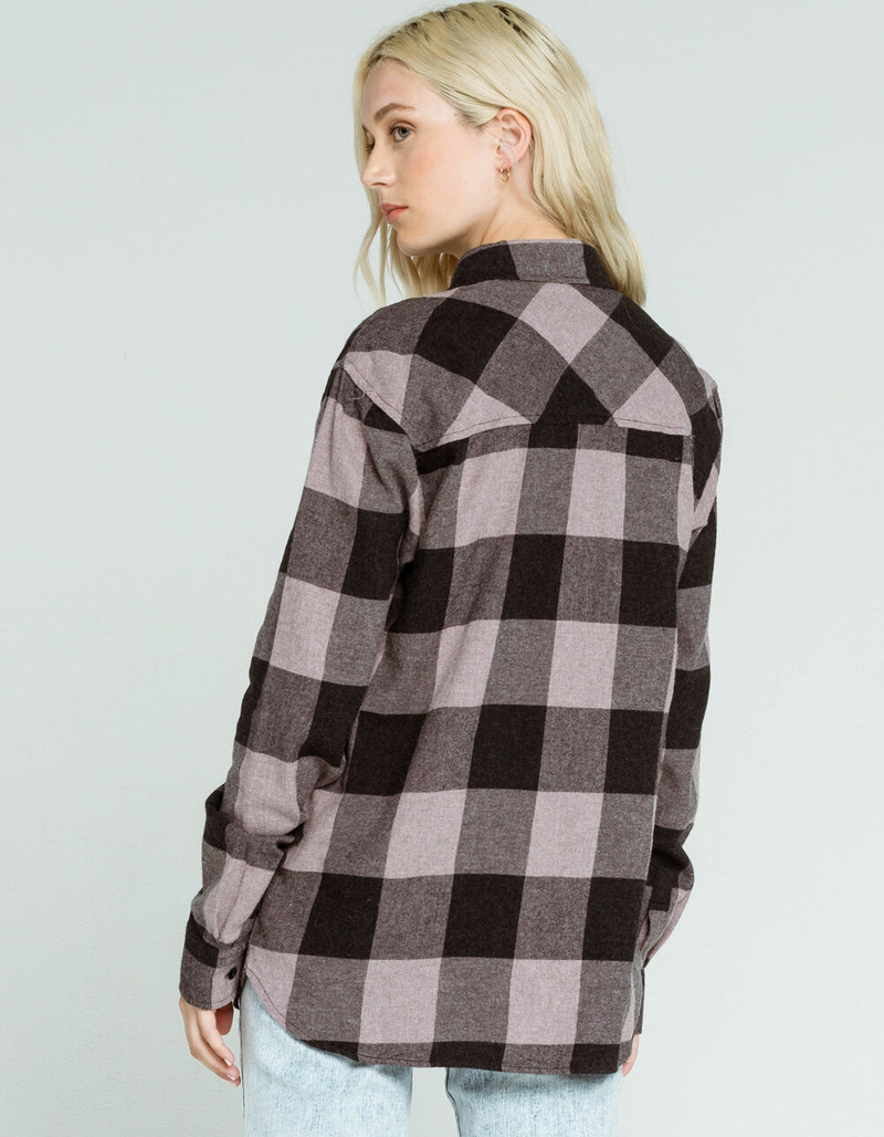RSQ Joey Washed Plaid Womens Lavender Shirt image number 2