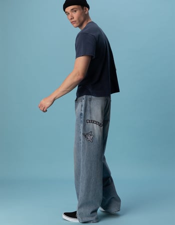 RSQ Patches Mens Extra Baggy Jeans Primary Image