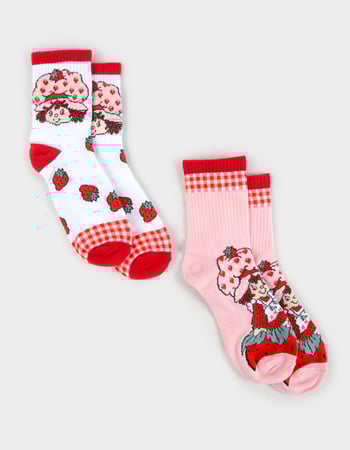 STRAWBERRY SHORTCAKE 2 Pack Ribbed Womens Crew Socks Primary Image