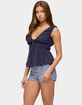 EDIKTED Bertha V-Neck Babydoll Top image number 2