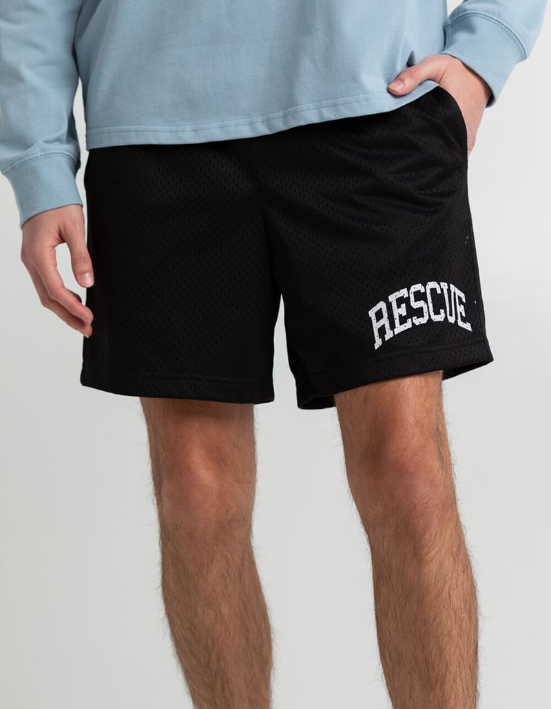 RSQ Mens Collegiate Mesh Shorts BLACK Tillys