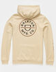 BRIXTON Crest Mens Sand Hoodie image number 1