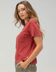 BRIXTON Carefree Womens Pocket Tee image number 3