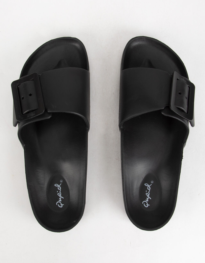 QUPID Buckle Eva Womens Black Slides image number 1