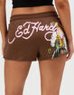 ED HARDY Tiger Mountain Womens Fleece Shorts image number 2