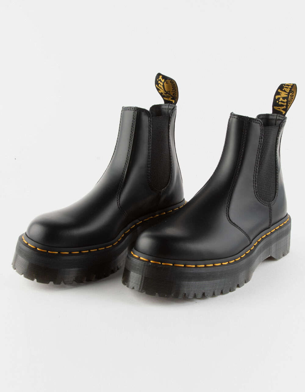 DR. MARTENS 2976 Quad Platform Black Womens Chelsea Boots - BLACK -  362046100