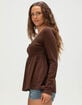 RSQ Womens Long Sleeve Babydoll Top image number 3